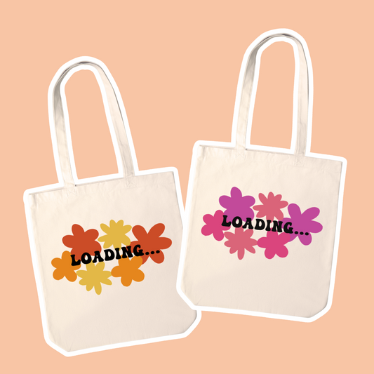 Flower Burst Tote Bag ☆ Loading Cosy Vibes